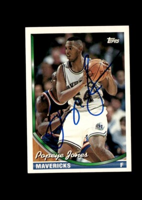Popeye Jones 1993-94 Topps Mavs authentic autographed card | eBay