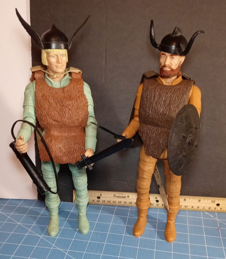 Vintage 1969 Louis MARX TOYS Brave Erik The Viking and Odin Figure Lot