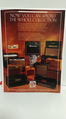 AMPEG GUITAR AMPLIFIERS  PRINT AD 11 X 8.5   t1