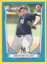 2014 Bowman Draft Baseball Jonathan Holder Rookie Blue Paper Yankees 373/399