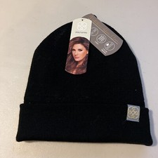 Daisy Fuentes Beanie One Size Black Protective Hair Care Extra LayerKeep HeatNEW