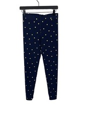 Boden Womens Pull-On Leggings Polka Dot Navy Blue Gold Size 8R