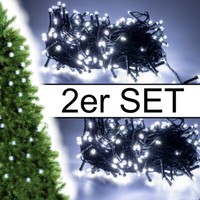 2X 200 Led Lichterkette Weihnachts Beleuchtung AußEn + Innen Garten Lichter Deko