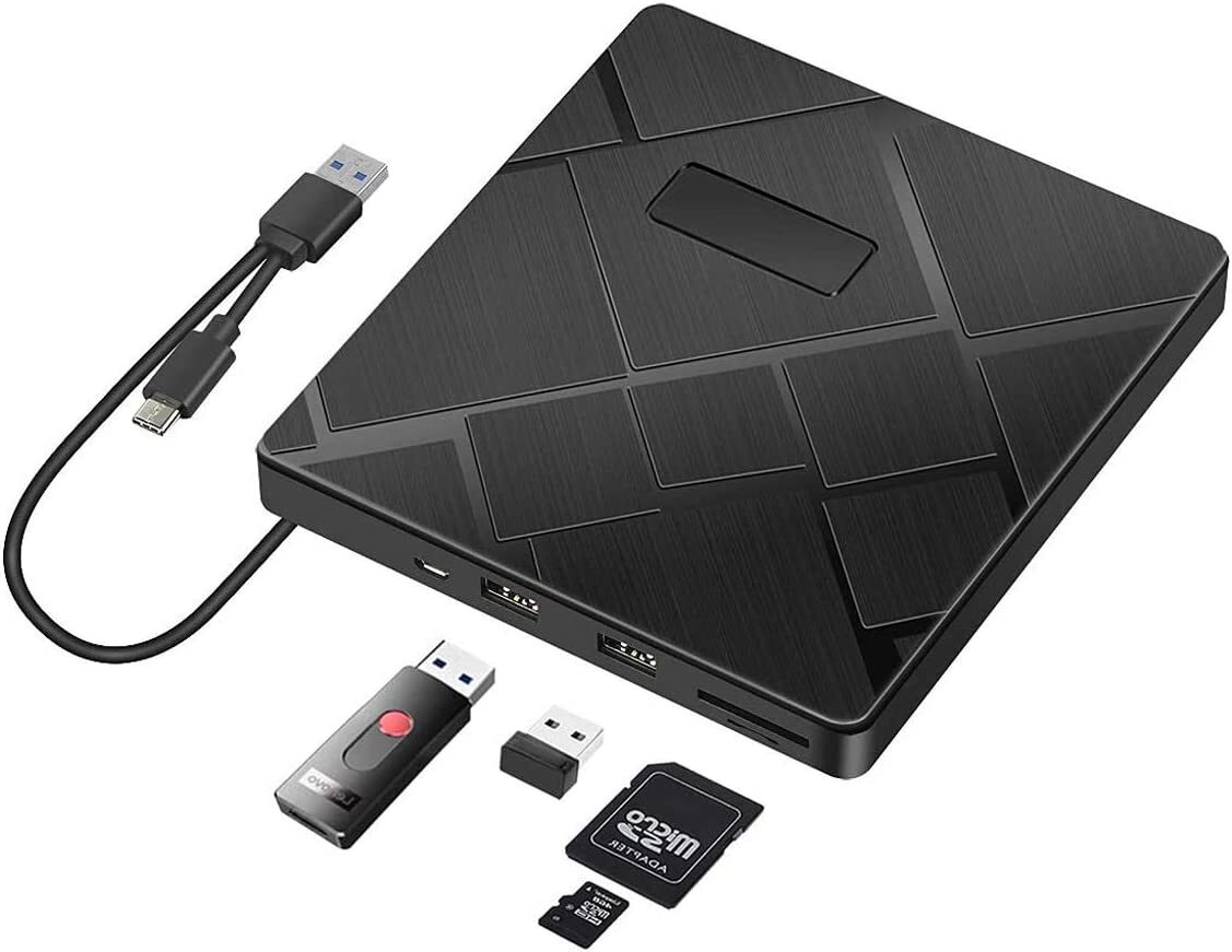 Lecteur DVD externe BEVA pour ordinateur sans lecteur interne USB et Type-C