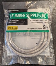 Everbilt Ice Maker Water Supply Line Hose - 5' Stainless Steel-Braided Length