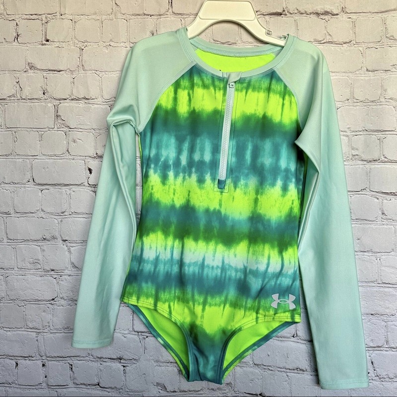 Under Armour Girls 6X One-Piece Long Sleeve Swimsuit