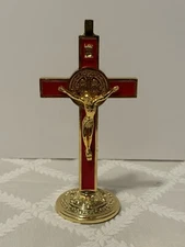 Jesus Holy Cross Christ Crucifix Alloy Stand Religious Gift Christian Catholic