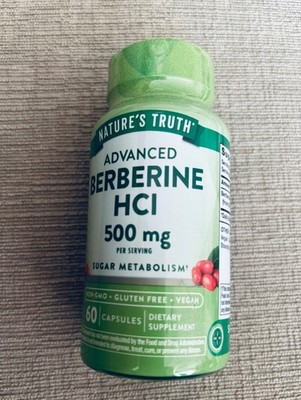 Nature's Truth Berberine HCl 500mg | 60 Capsules | from 60 Count (Pack of 1)