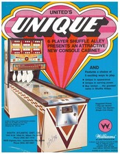 Unique Shuffle Puck Bowler Williams Arcade Flyer / Brochure / Ad
