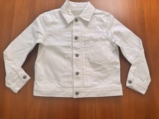 AG Adriano Goldschmied White Pleated Denim Jacket Size S Made in USA NEW
