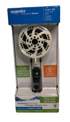 Oxygenics Fury RV Handheld Shower - 92789 Matte White 1.8 GPM 5 Setting