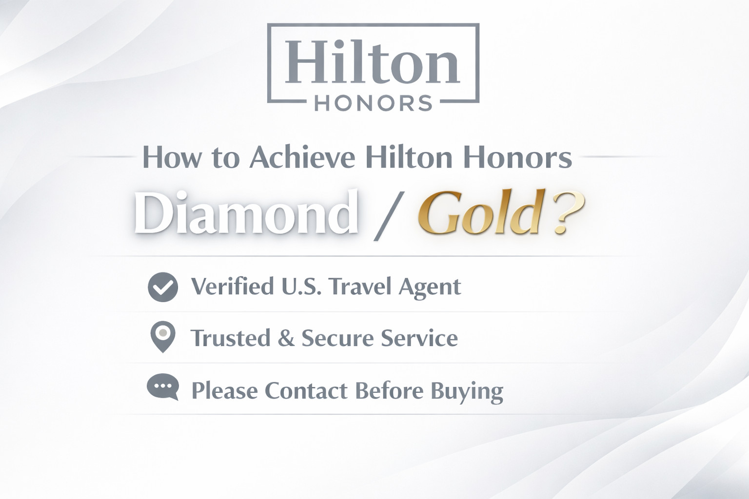 ❤️How to Get Hilton Diamond Status Quickly Agent Advice, Contact Before Buying