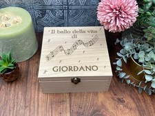 Music Note Design Music Sheet Storage Box Memorabilia Festivals Tickets Gig Gift