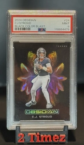 2024 Panini Obsidian C.J. Stroud Black Color Blast #24 Texans PSA 9