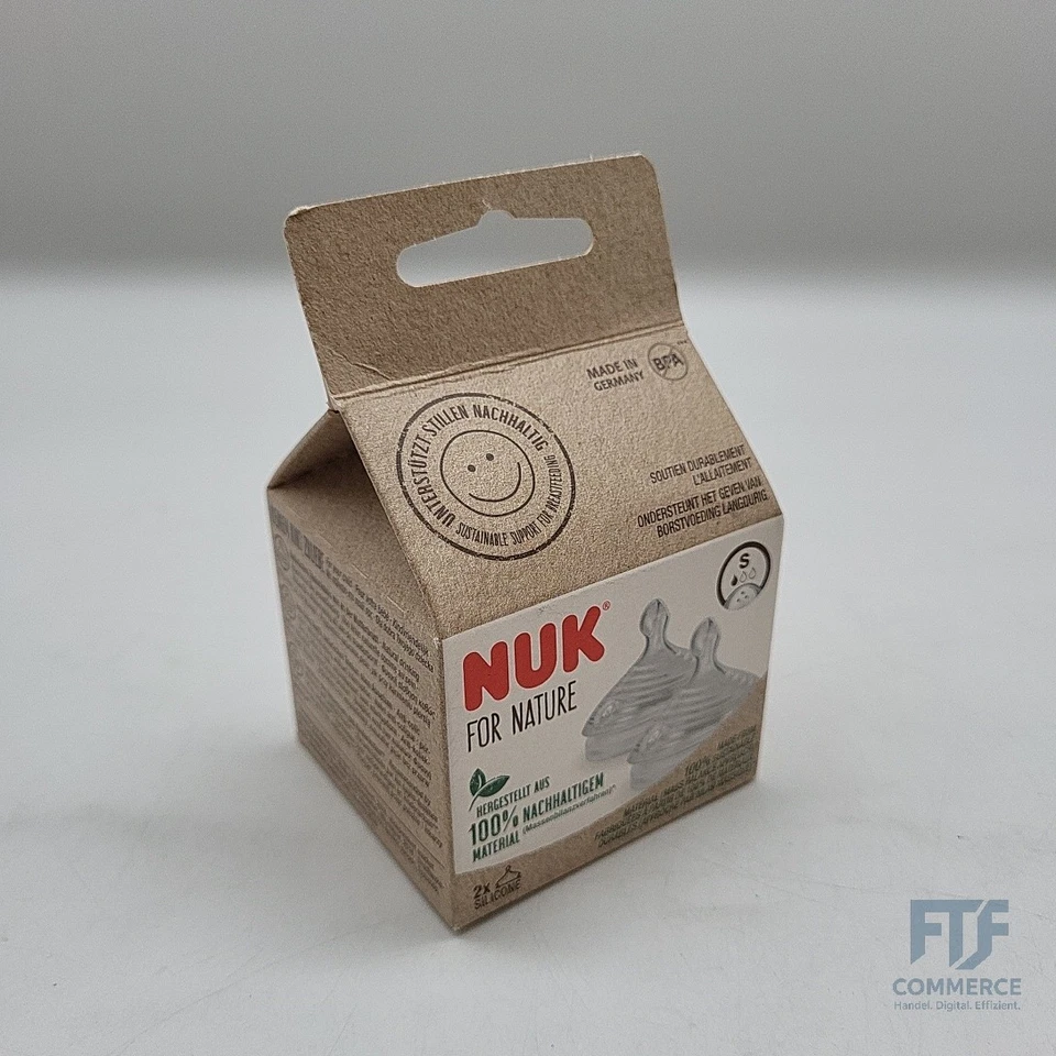 NUK for Nature Ersatz Silikon Trinksauger für Babyflasche | Kl... NUK for Nature - Bild 2 von 4