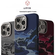 Custodia Lazzydeal Snow Langge Mountain River Series iPhone serie 13-16 MagSafe Com