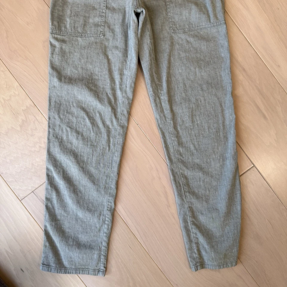 Стандартные льняные брюки James Perse 30 серые хлопковая смесь минималистские California - Изображение 4 из 4