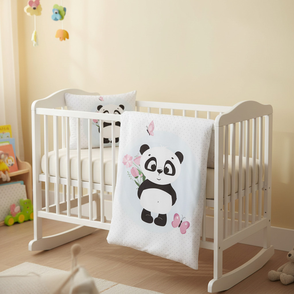 Set lenzuola per bambini Panda in cotone foto 4