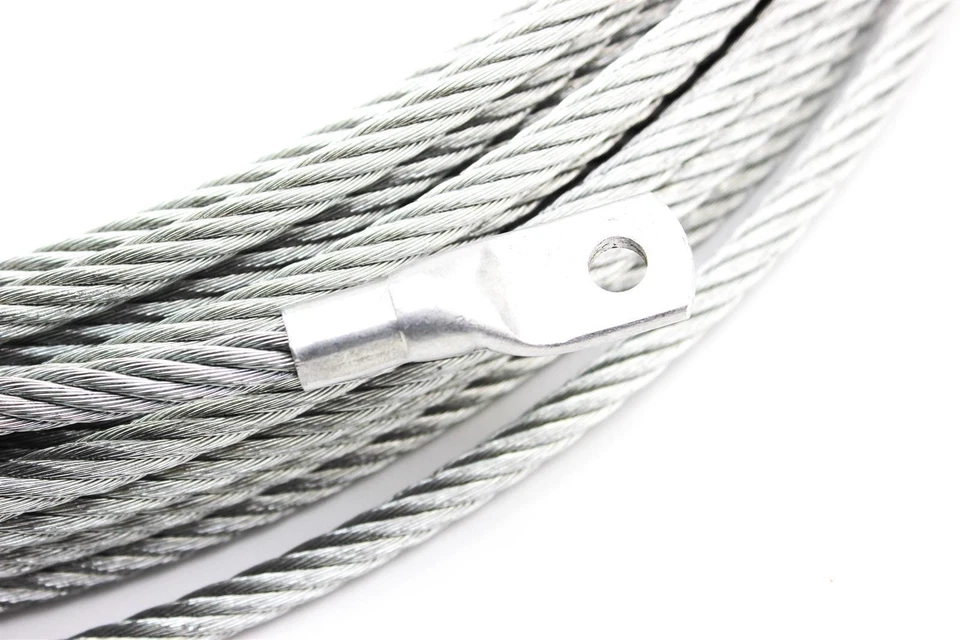 Stahlseil Drahtseil 8mm, 25m mit Haken für Seilwinde, Seilzug, Handseilwinde - Bild 3 von 4