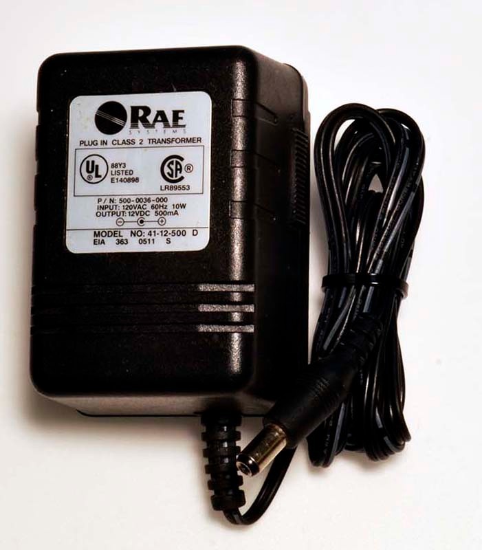 RAE SYSTEMS 41-12-500 D Plug in Class 2 Transformer Power Supply