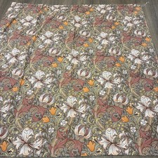 Sanderson William Morris Golden Lily Curtains 70” W x 68” L Brown Lined 