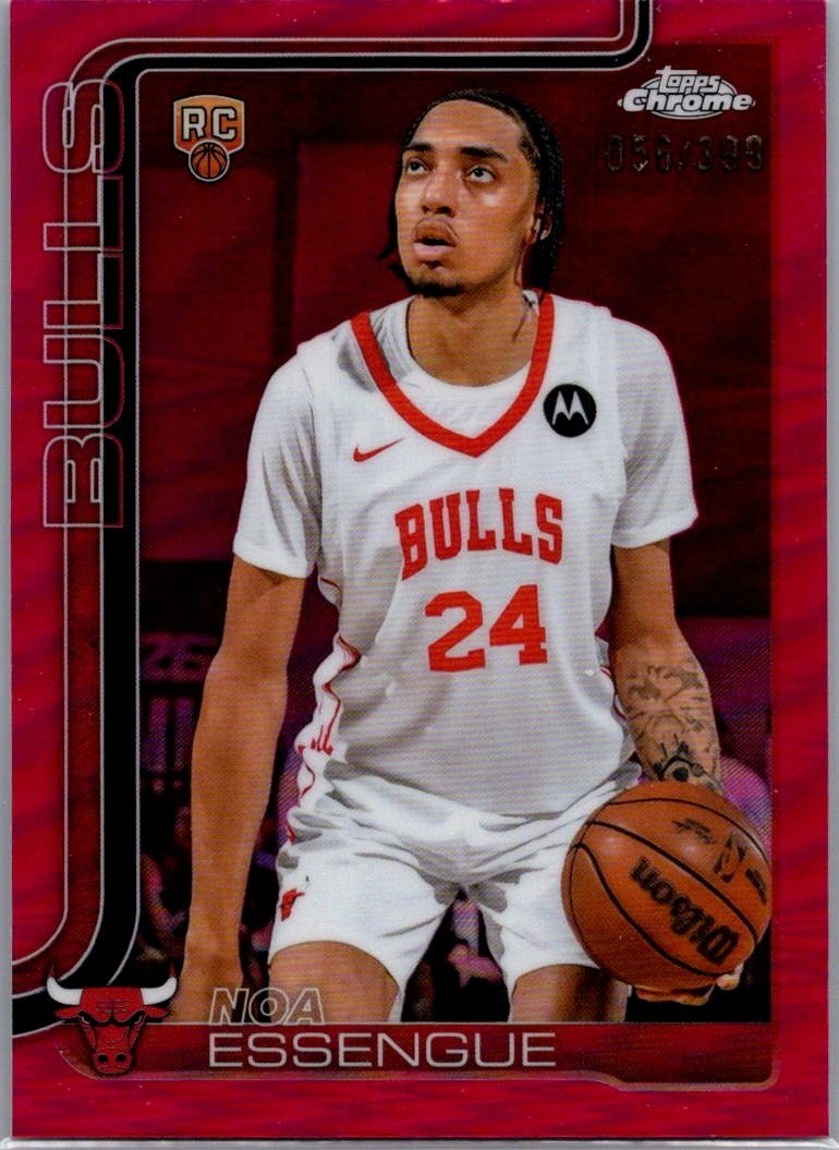 2025-26 Topps Chrome Noa Essengue Pink Refractor 262 RC /399