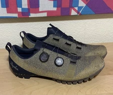 Rapha Explore PowerWeave MTB Gravel Bike Shoes EU 46 US 10 Navy Yellow BOA Lace