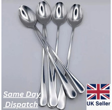 8Pcs Long Handle Teaspoons Tea Spoon Stainless Steel Coffee Latte Dessert Spoon