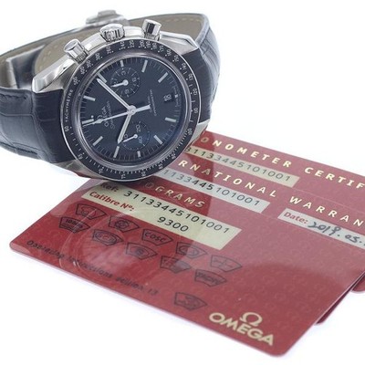 OMEGA Speedmaster 2 Counter 311.33.44.51.01.001 44mm SS Black Dial Watch #C2430