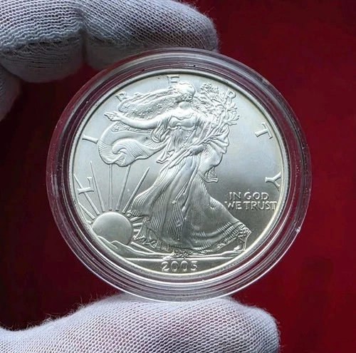 2005 S$1 American 1 troy oz .999 Fine Silver Eagle Bullion Coin - Uncirculated