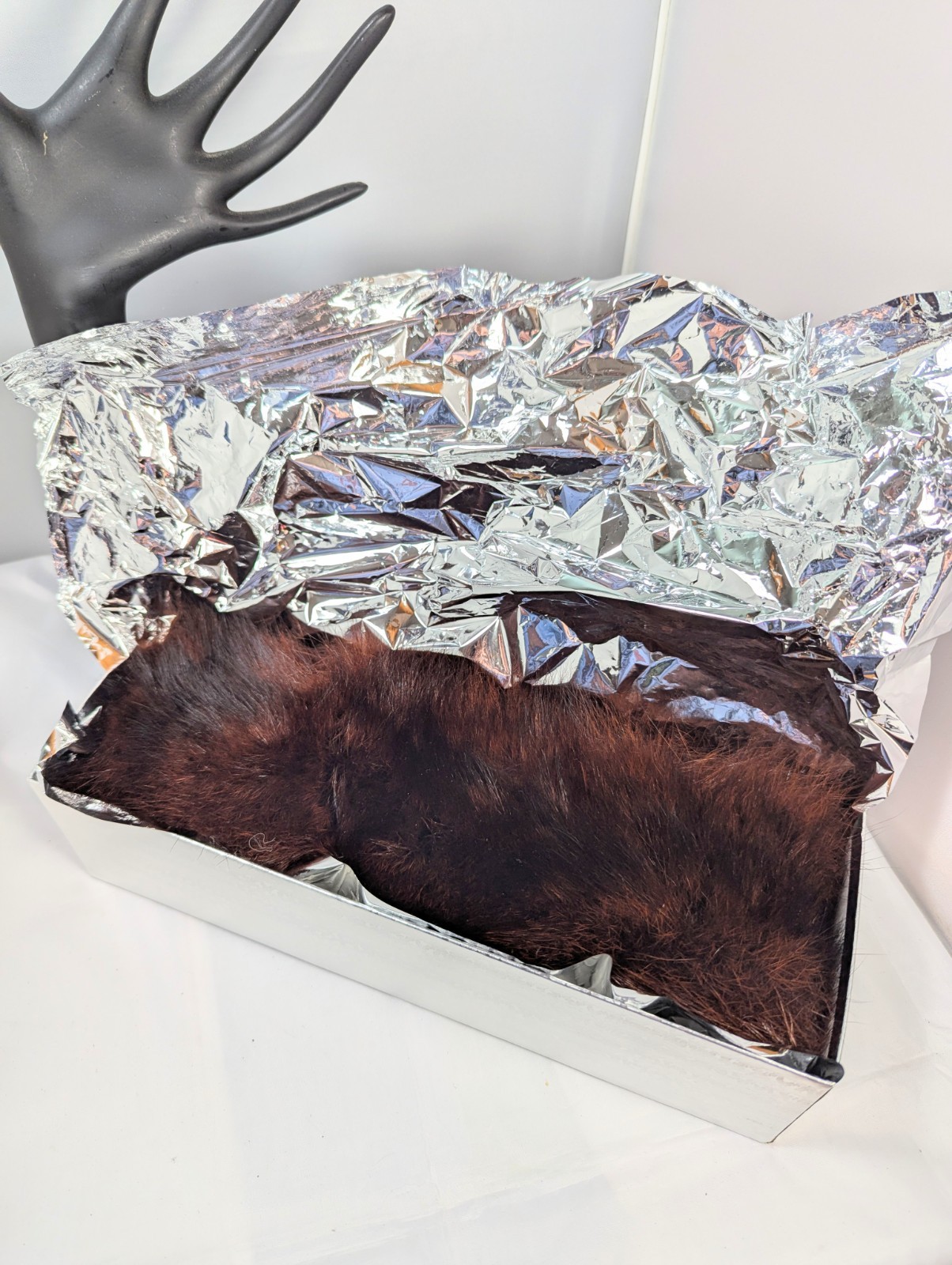 Genuine Fox Fur Brown/Burgundy Headband/Winter Accessory VTG 80s/90s