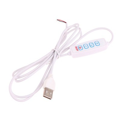 1.5M USB 5V LED Tri-color Dimming Color Switch Cable Dimmer 4-Key Controller