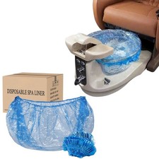 Blue Disposable Spa Pedicure Liners 800 Count PE 48"x48"x9.5 Mic Foot Bath Bags