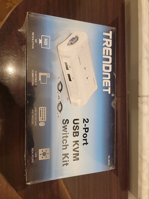 TRENDnet TK-207K  2-Port USB KVM Switch Kit with Cables Brand New Sealed In Box