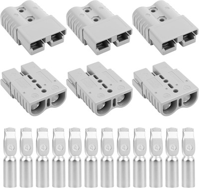 120A-600V Battery Quick Connect/Disconnect with 2/4/6 AWG, 6PCS Jumper Cable Plu