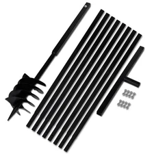 Ground Drill Handle 7.09" with Extension Tube 29'6" Steel