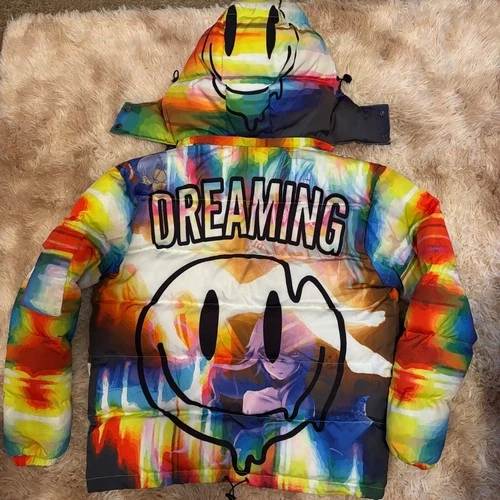 Sugarhill Tokyo Mens Dreaming Anime Graphic Hooded Puffer Jacket - product listing photo