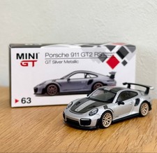 MINI GT 1/64 Porsche 911 GT2 RS Weissach Package GTSilverMetallic LHD