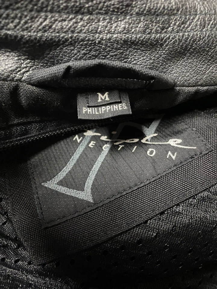 Chaqueta de moto Triumph para hombre mediana de cuero y nailon concha para montar Foto 3 de 4