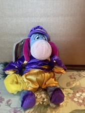 The Disney Store Eeyore as A Jester in Costume Plush Toy Bean Bag NWT
