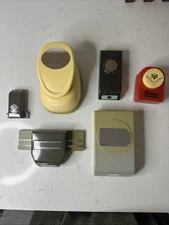 6 Stampin' Up EK Punch Tag Border Scalloped Circle Scrapbooking Paper Dies Stamp