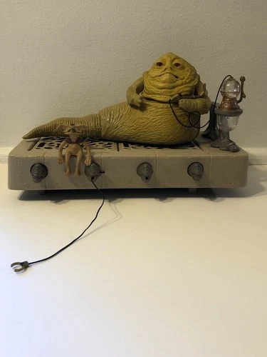 1983 Vintage Star Wars Jabba The Hutt Playset Works! W/  Salacious Crumb Kenner