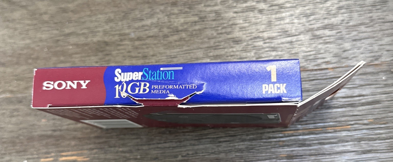 SONY 10GB SUPERSTATION SUPER STATION PREFORMATTED DATA TAPE MEDIA 1 PACK *NEW*