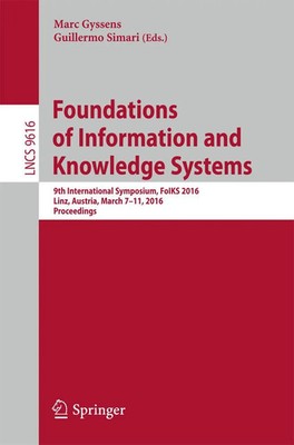 Marc Gyssens (u. a.) | Foundations of Information and Knowledge Systems | Buch