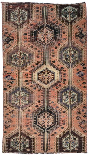 Semi-Antique 4X7 Handmade Oriental Rug Distressed Tribal Carpet Home Décor