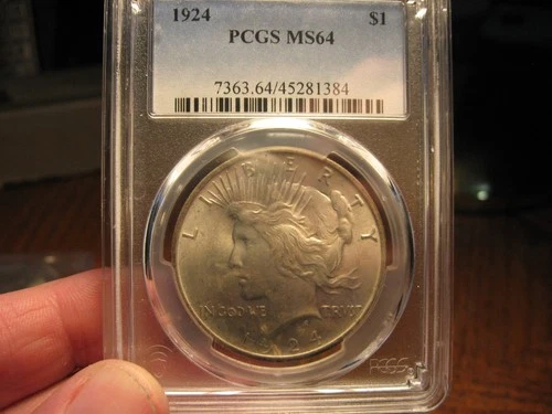 1924 United States Peace Silver Dollar PCGS MS64