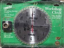 VTG Credo Workshop Sawblade Metal shop Wall Clock