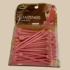Vintage Goody #5482 100 Hair Roller Pin Fasteners Pink 1973 Unbreakable Sealed
