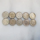 lot of 10 Silver  Dimes Roosevelt 1950s US Coins as shown