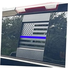 Rear Middle Window American Flag For 2019-2025 Silverado Sierra Thin Blue Line